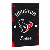 Houston Texans Wood Wall Sign, 16x24, NFL, Home