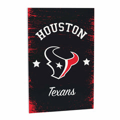 Houston Texans Wood Wall Sign, 16x24, NFL, Home