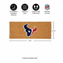 Houston Texans Extra Large Full Color Coir Mat, 60"x24", NFL