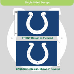 Indianapolis Colts Single Sided Flag w/ 2 Grommets, 3'x5', NFL, Home