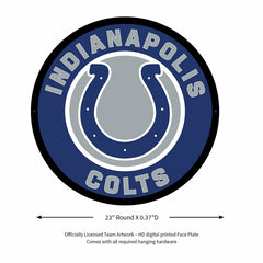 LED Wall Decor, Round, Indianapolis Colts, NFL, Home