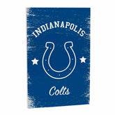 Indianapolis Colts Wood Wall Sign, 16x24, NFL, Home