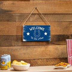 Indianapolis Colts Wood Wall Sign, 6x11, NFL, Home