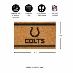 Indianapolis Colts Large One Color Coir Mat, 36"x24", NFL