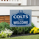 Indianapolis Colts Coroplast Yard Sign, "Fans Welcome", NFL, Home