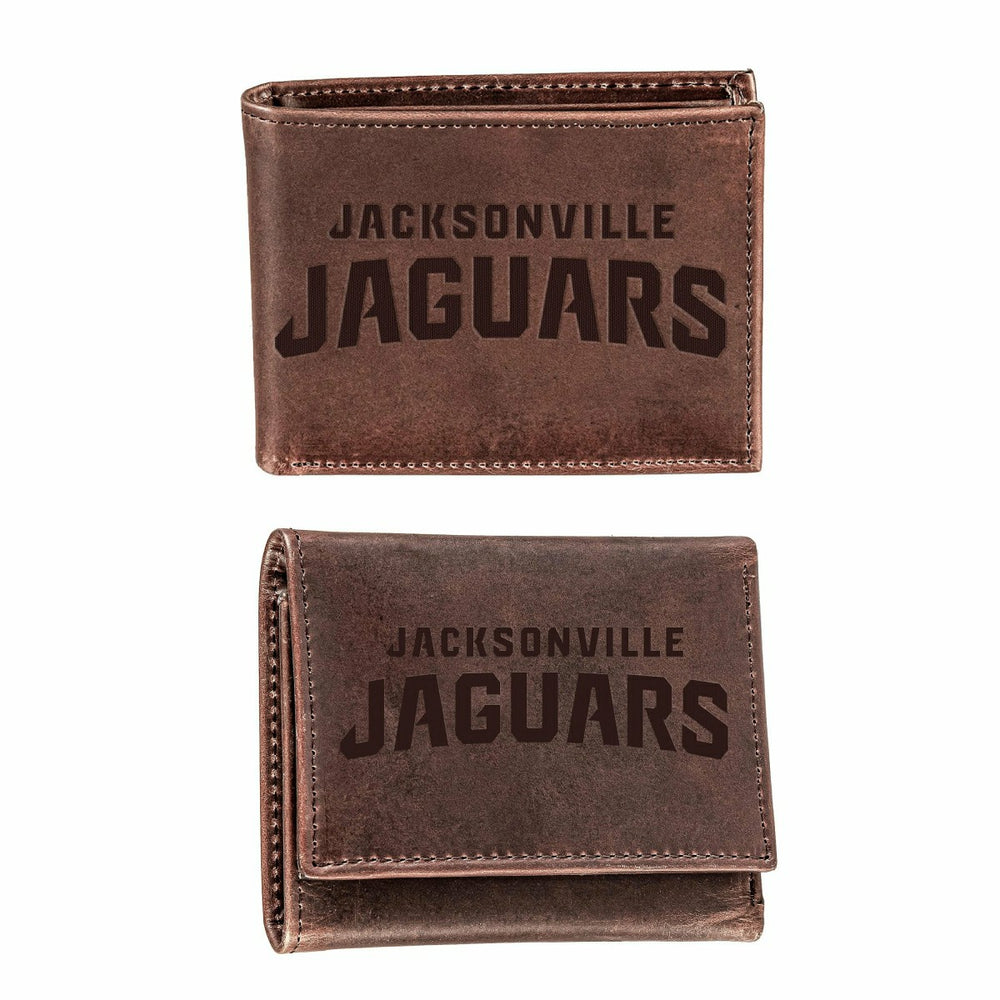 Jacksonville Jaguars, Bi-Fold and Tri-Fold Wallet Gift Set, Brown, NFL, Home