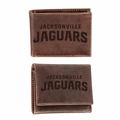 Jacksonville Jaguars, Bi-Fold and Tri-Fold Wallet Gift Set, Brown, NFL, Home