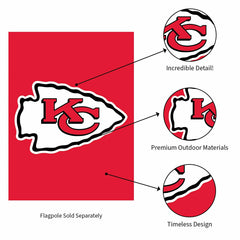 Kansas City Chiefs Applique Garden Flag, NFL, Home