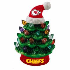 4" Mini LED Tabletop Christmas Tree, Set of 2, Kansas City Chiefs, NFL, Home