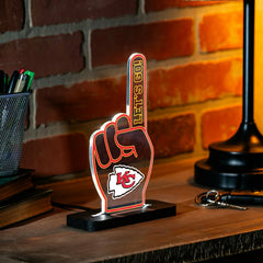 Kansas City Chiefs NFL Football Foam Finger Desklite LED Decor, NFL, Home