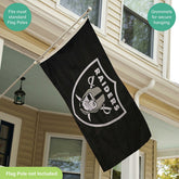 Las Vegas Raiders Single Sided Estate Flag with 2 Grommets, 3'x5', NFL, Home