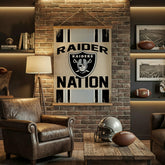 Las Vegas Raiders, Canvas Wall Tapestry, Large, 54x36, NFL, Home