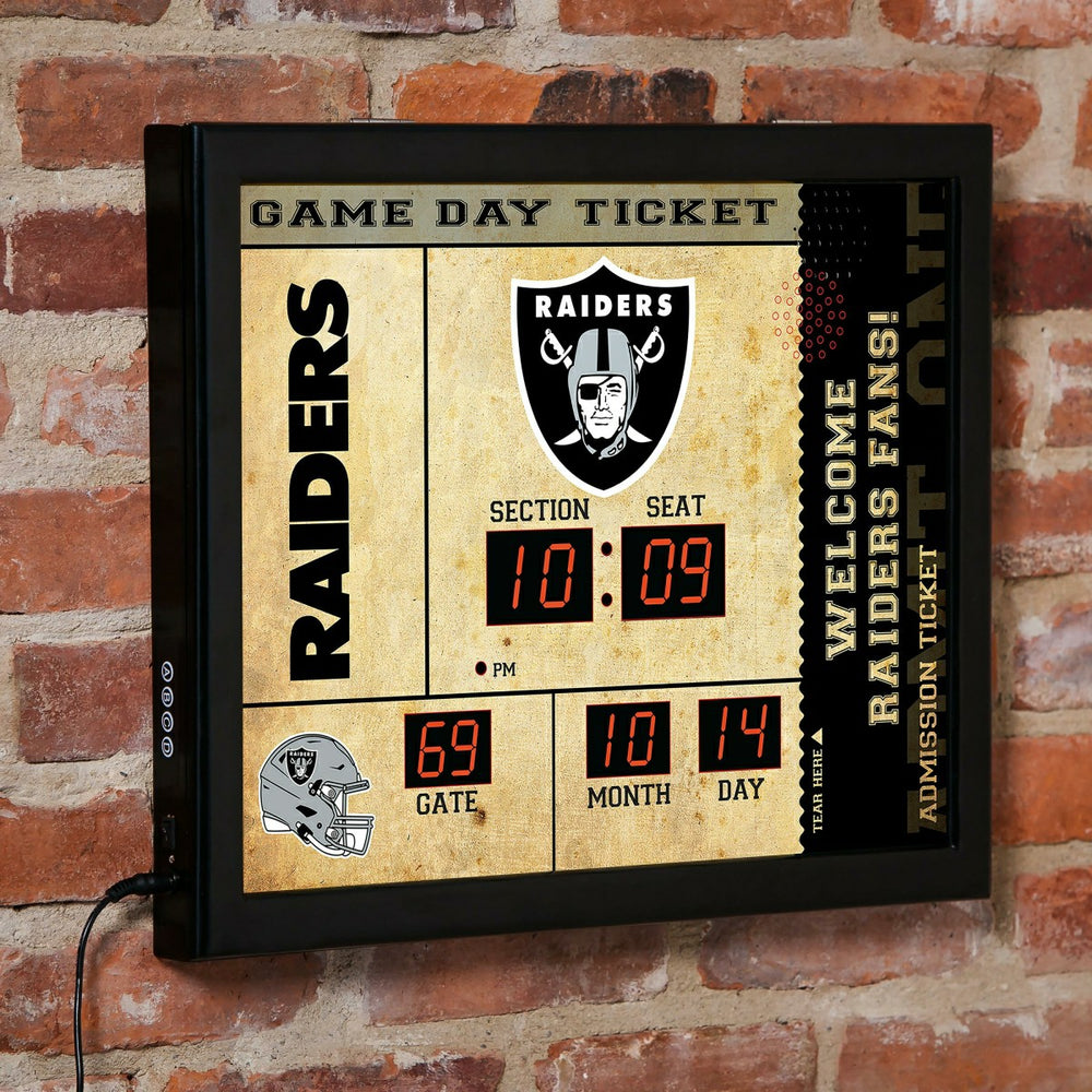 Scoreboard Wall Clock, Las Vegas Raiders, NFL, Home