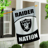 Las Vegas Raiders Suede Flag, House, NFL