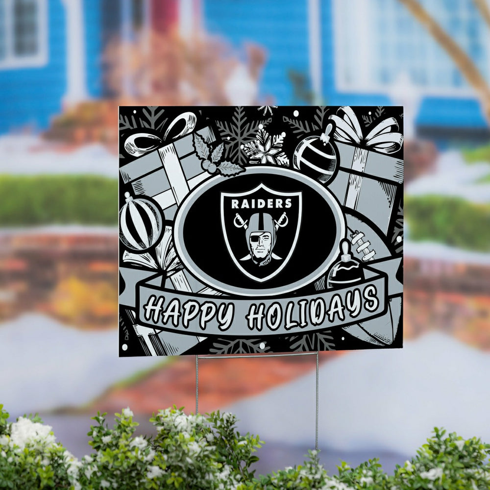 Las Vegas Raiders Coroplast Yard Sign, Holiday, NFL, Home