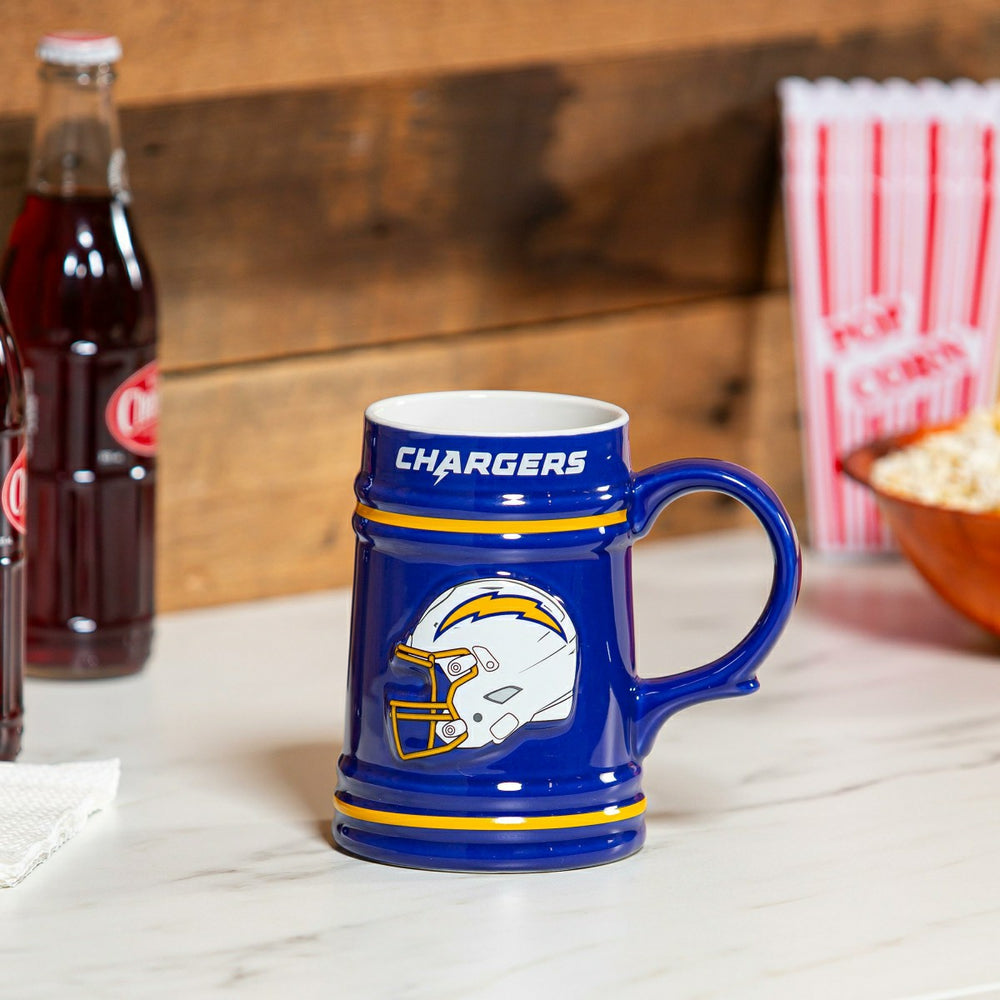 Los Angeles Chargers Ceramic Stein Cup, 24oz, NFL, Home