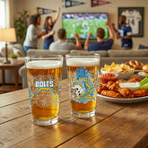 Los Angeles Chargers 16oz Glass pint, Set of 2, NFL, Home