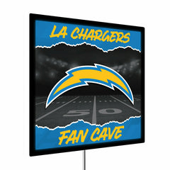 Los Angeles Chargers 23"H x 23"L LED Wall Decor, Edgelite, Square, NFL