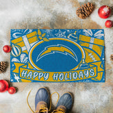 Los Angeles Chargers Holiday PVC Mat, 28"x16", NFL