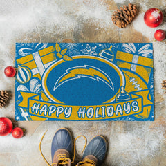 Los Angeles Chargers Holiday PVC Mat, 28"x16", NFL