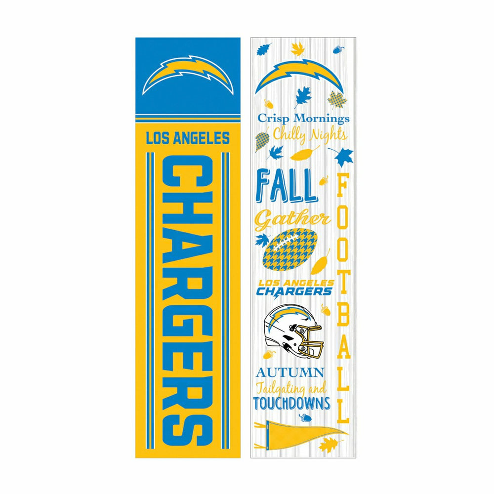 46" Double Sided Leaner, Los Angeles Chargers, Fall Seasonal, NFL, Home