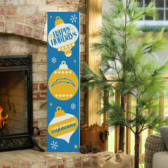 47" Double Sided Leaner, Los Angeles Chargers, Christmas, NFL, Home