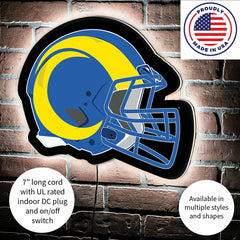 LED Wall Decor, Helmet, Los Angeles Rams, NFL, Home