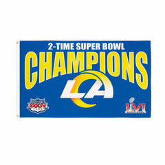 LA Rams, Super Bowl 2X Superbowl Champions, Football, 3x5 Flag, NFL, Home