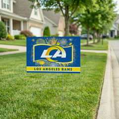 Los Angeles Rams Yard Sign, Patriotic, NFL, Home