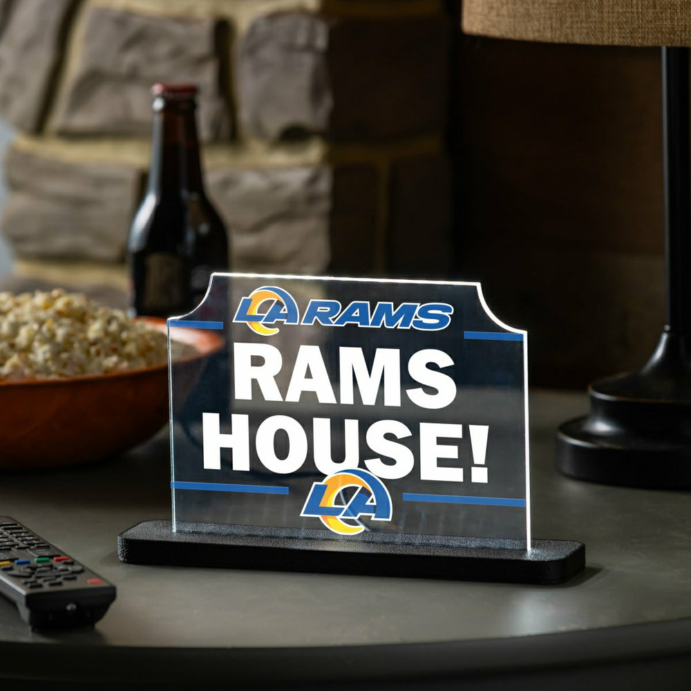 Los Angeles Rams NFL Football Rectangle Desklite LED Decor, NFL, Home