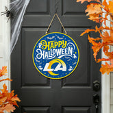 Los Angeles Rams Halloween Round Door Décor with Hanging Rope, 18x18, NFL, Home