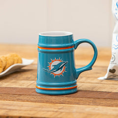 Miami Dolphins Ceramic Stein Cup, 24oz, NFL, Home