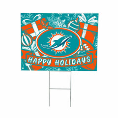 Miami Dolphins Yard Sign, Holiday, NFL, Home
