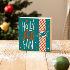 Miami Dolphins Block, Holiday, 6x6, NFL, Home