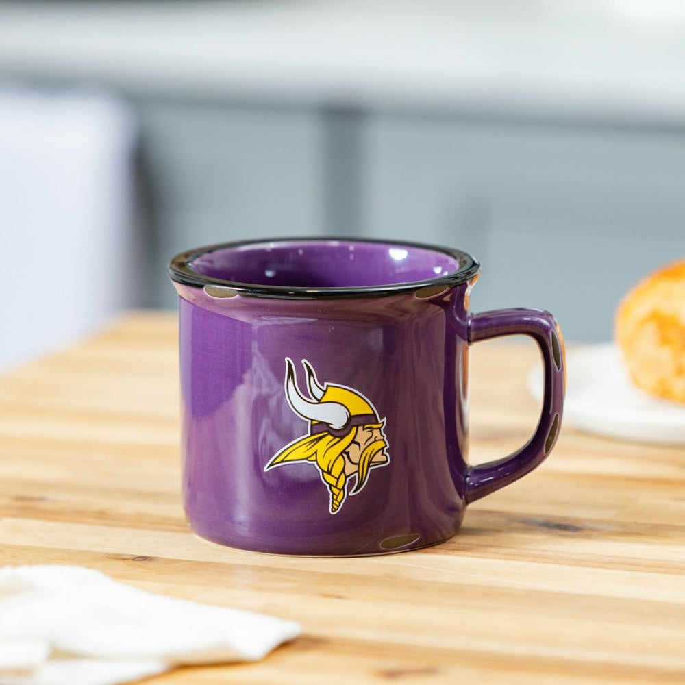 Minnesota Vikings Ceramic Camp Cup with Enamel Finish, 14oz, NFL