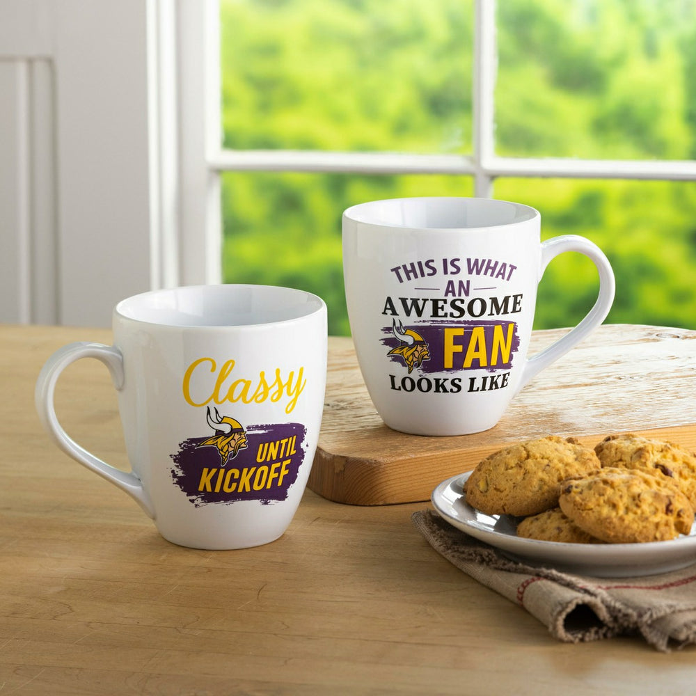 Minnesota Vikings, Ceramic Cup O'Java 17oz Gift Set, NFL, Home