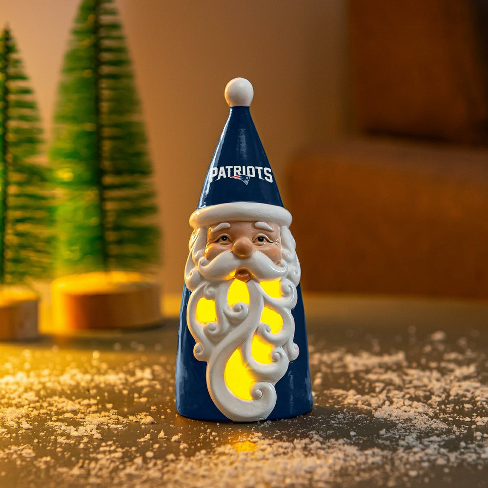 New England Patriots Santa LED Statuary, 8", NFL, Home