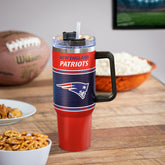 40oz Stainless Steel Canyon Cup w/ Straw, New England Patriots, NFL, Home