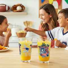New England Patriots 16oz Glass pint, Set of 2, NFL, Home