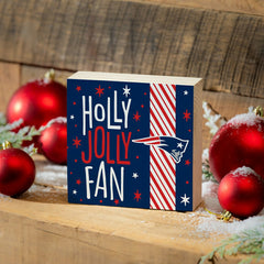 New England Patriots Block, Holiday, 6x6, NFL, Home