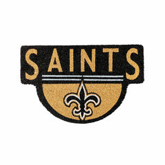 NFL Shaped Coir Door Mat, Saints, NFL