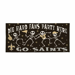 New Orleans Saints Flocked Coir Halloween Sassafras Switch Mat, 22"x10, NFL