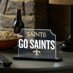 New Orleans Saints NFL Football Rectangle Desklite LED Decor, NFL, Home