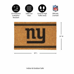 New York Giants Large One Color Coir Mat, 36"x24", NFL