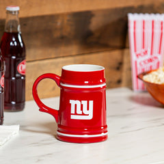New York Giants Ceramic Stein Cup, 24oz, NFL, Home