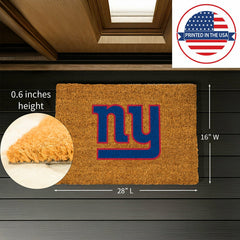 Coir Mat, 16"x28", New York Giants, NFL