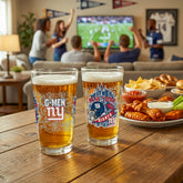 New York Giants 16oz Glass pint, Set of 2, NFL, Home