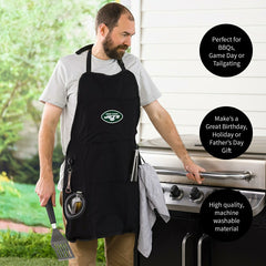 Grill Apron, Black, New York Jets, NFL