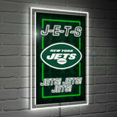 New York Jets NFL Football Rectangle Neolite LED Decor, NFL, Home