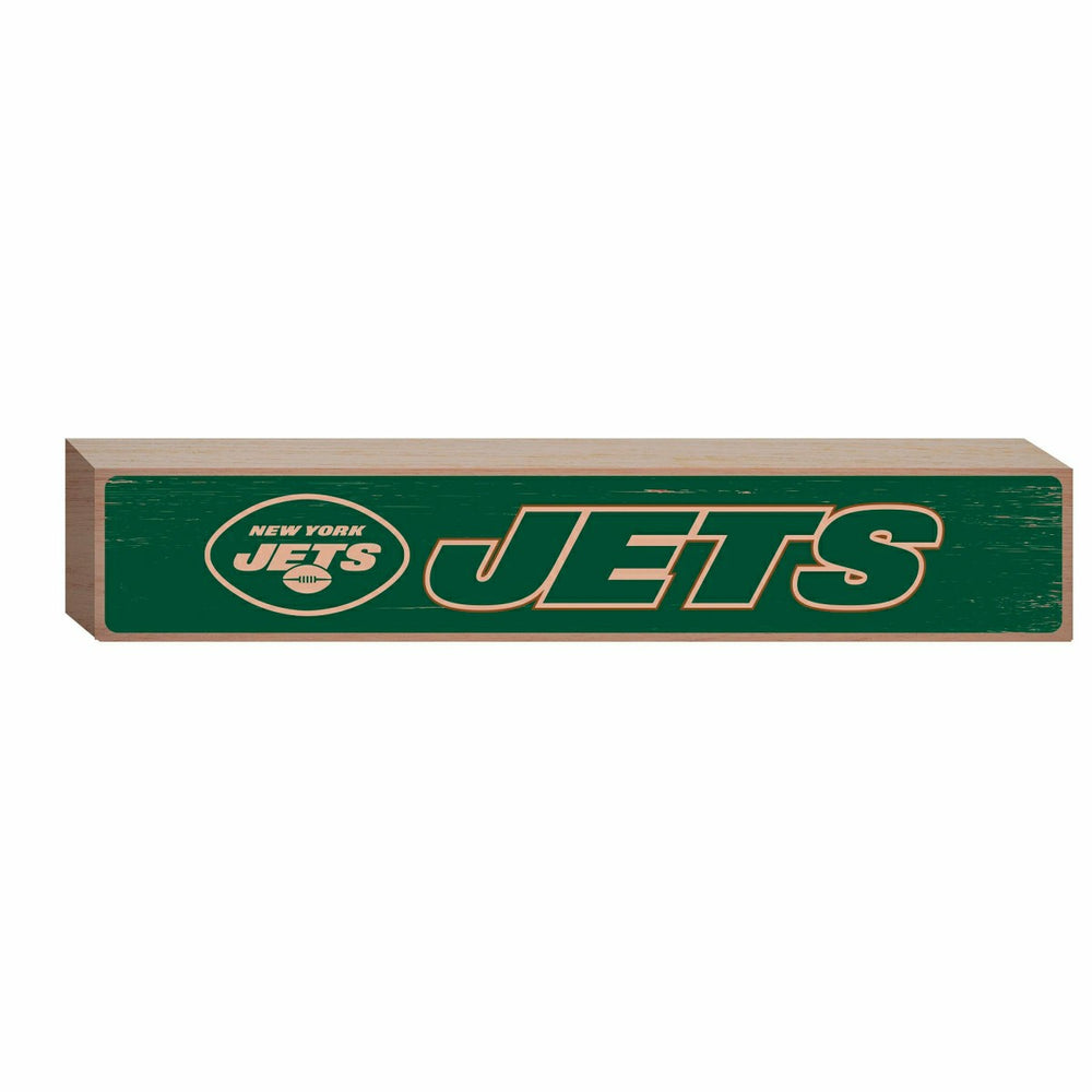 New York Jets Engraved Wood Sign, 3.5" x 18", NFL, Home